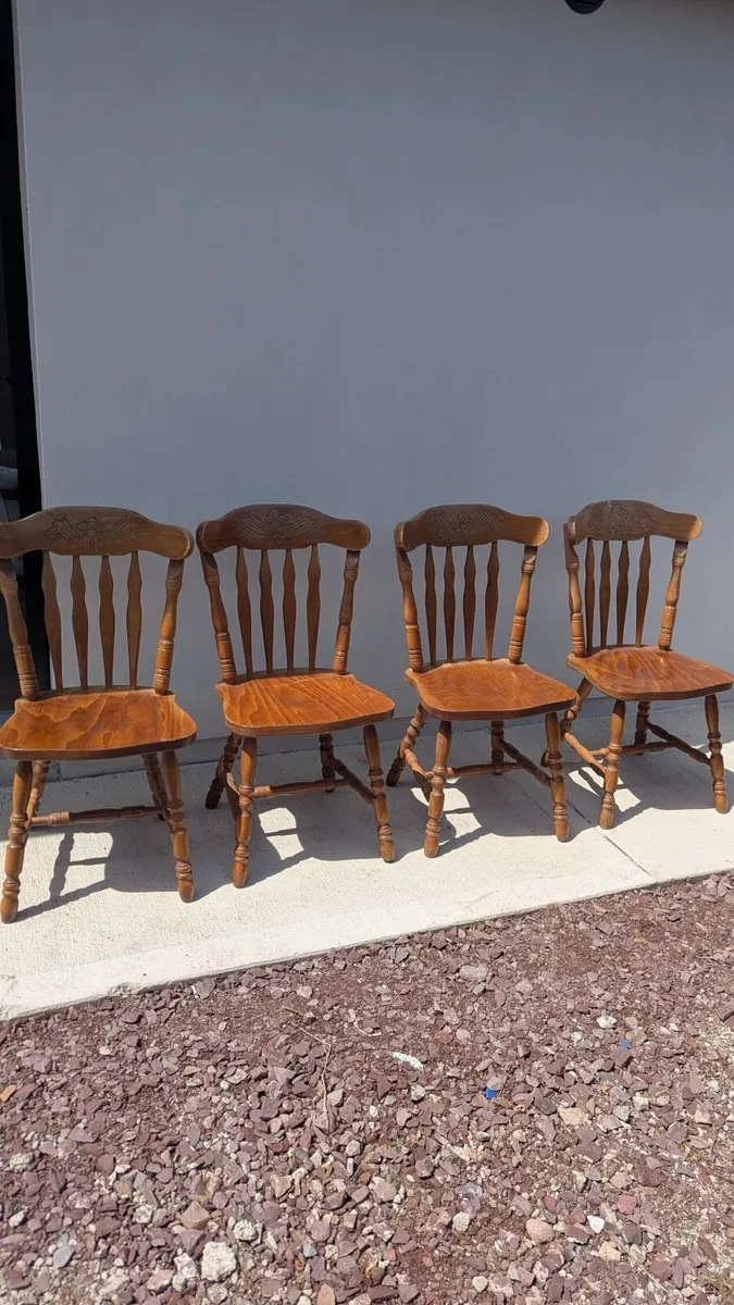 Wooden Kitchen Dining Chairs - Image 1
