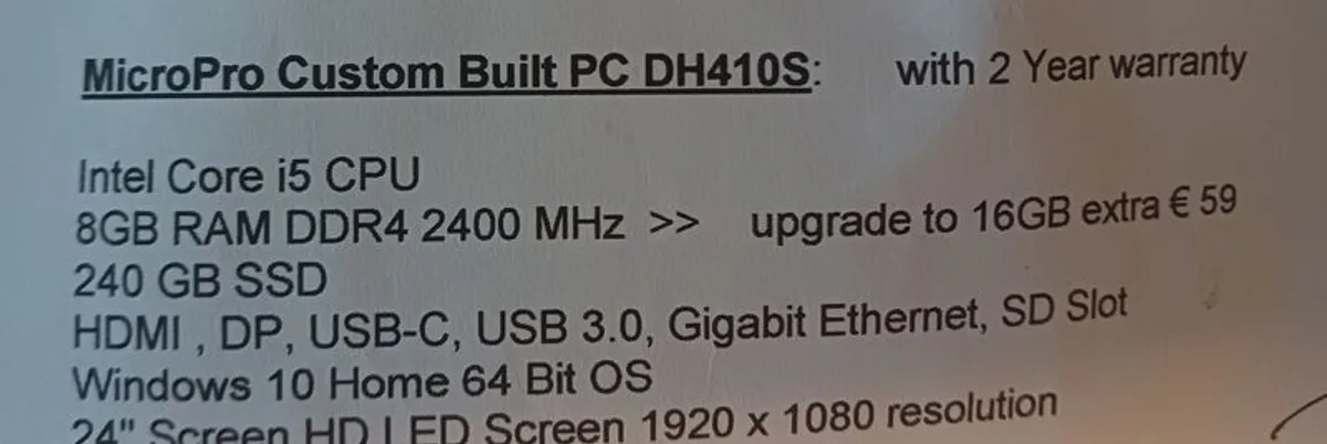 Compaq PC For Sale - Image 2