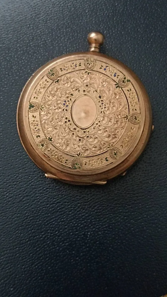 Russian imperial 14ct pocket watch - Image 1