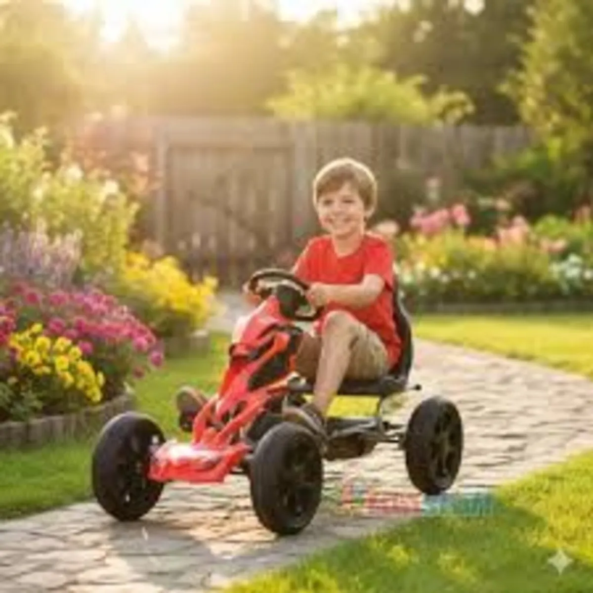 Thunder Red Pedal Go Kart - Image 2