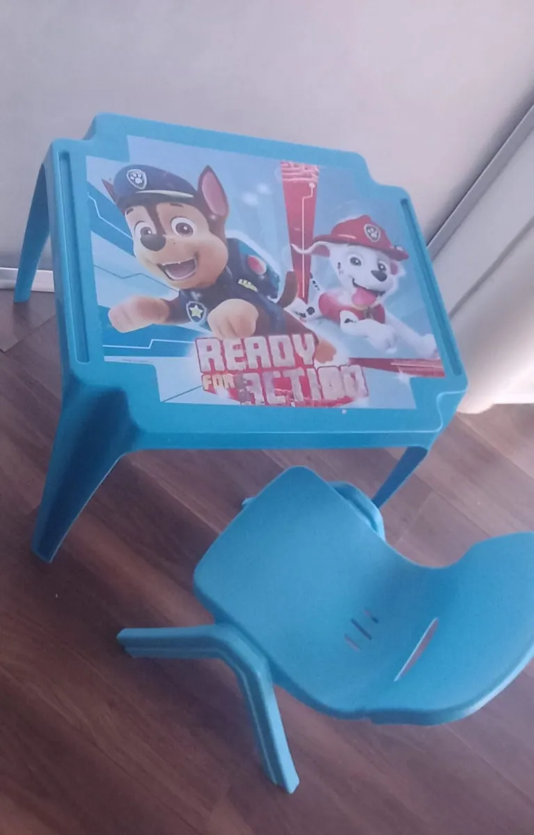 Paw Patrol Children's Table & Chair Set (Plastic) - Image 3