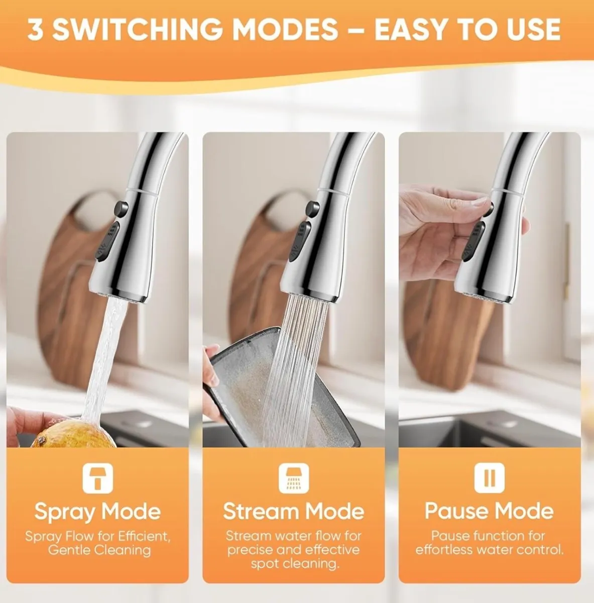 Premium pull out kitchen tap NEW - Image 3