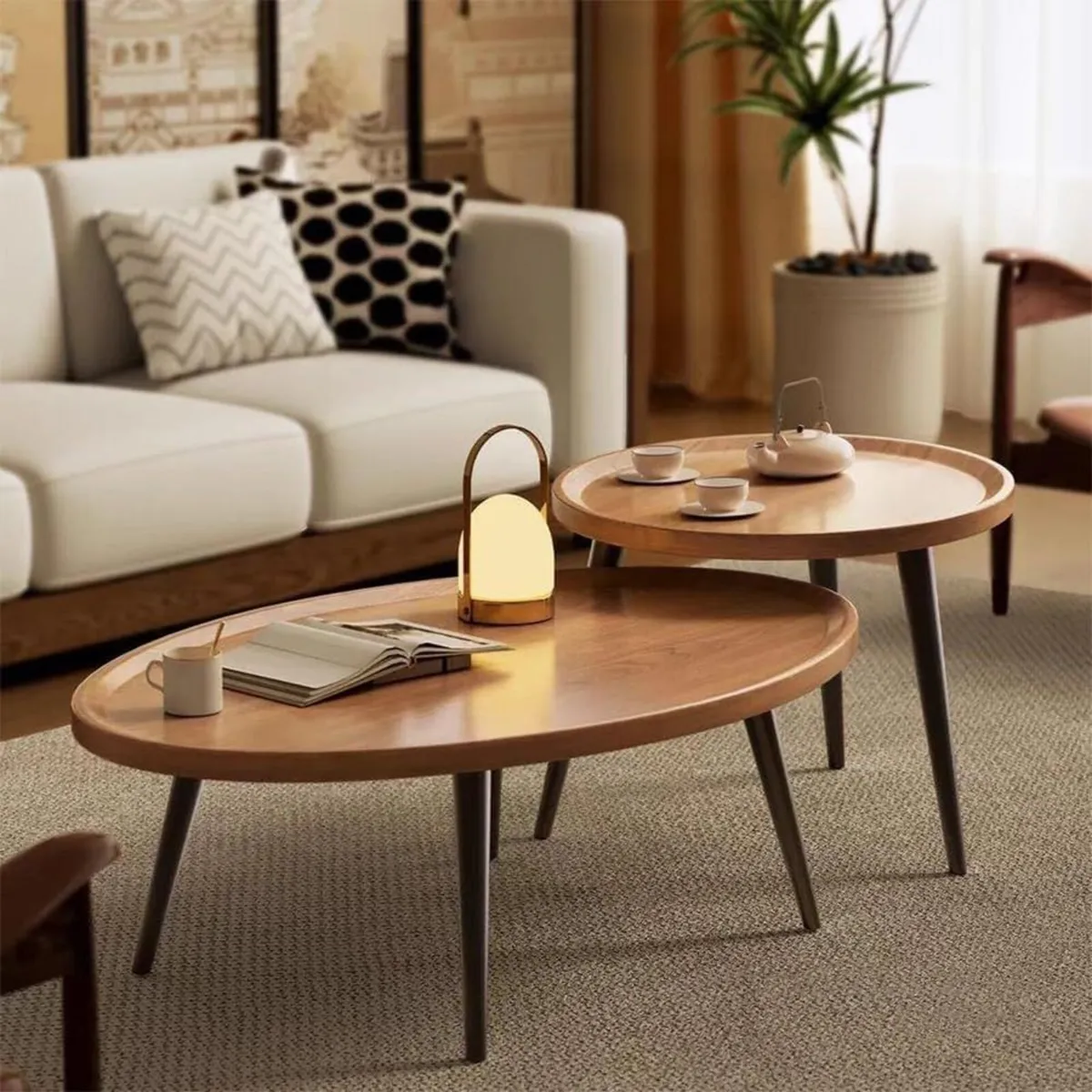 Nesting Coffee Table Set Tables for Living Room - Image 1