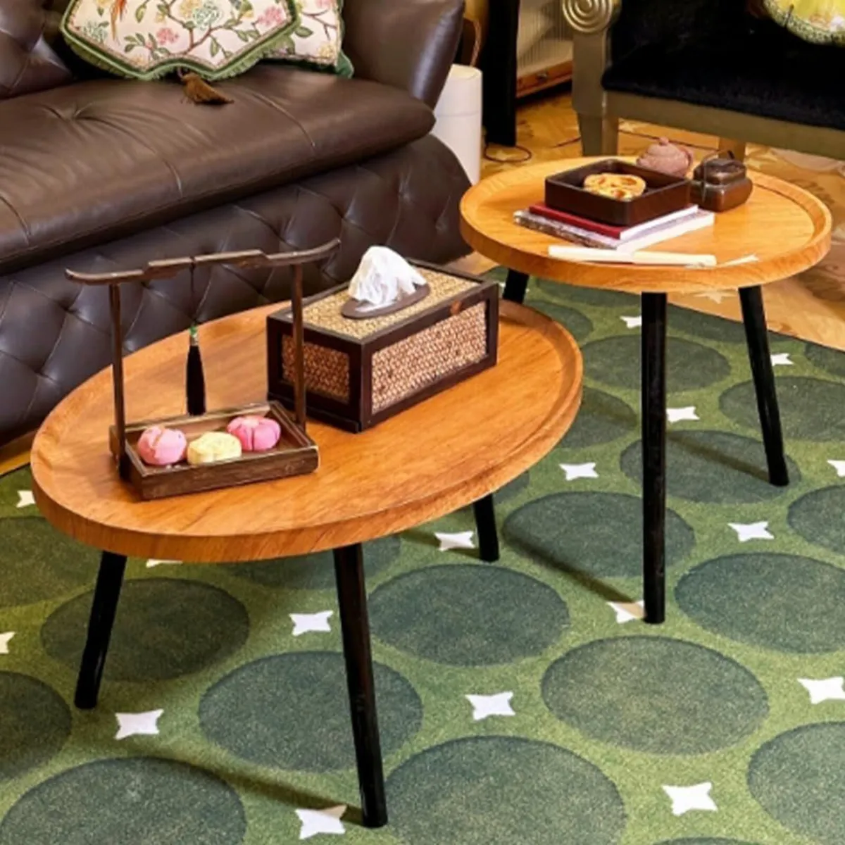 Nesting Coffee Table Set Tables for Living Room - Image 4