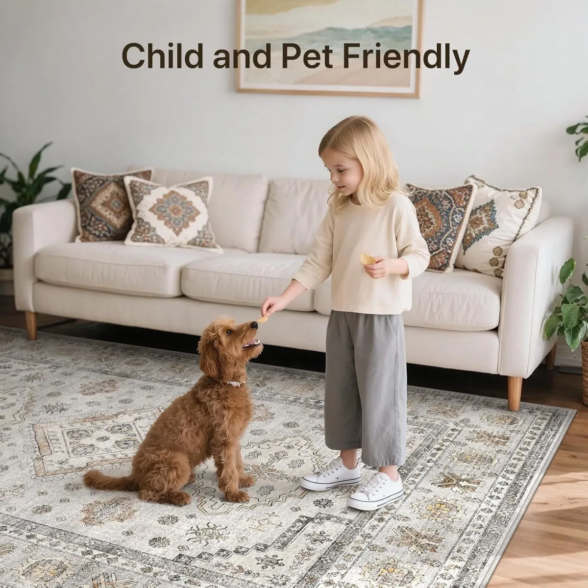 Rugs Living Room Washable Large Rug Short - Image 2