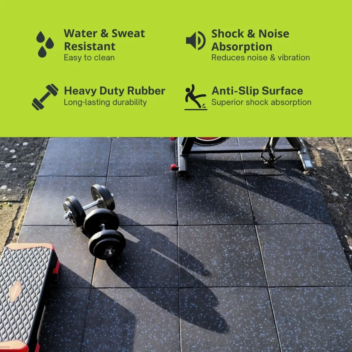 Rubber Gym Tiles & Flooring - Free Delivery - 20MM - Image 4