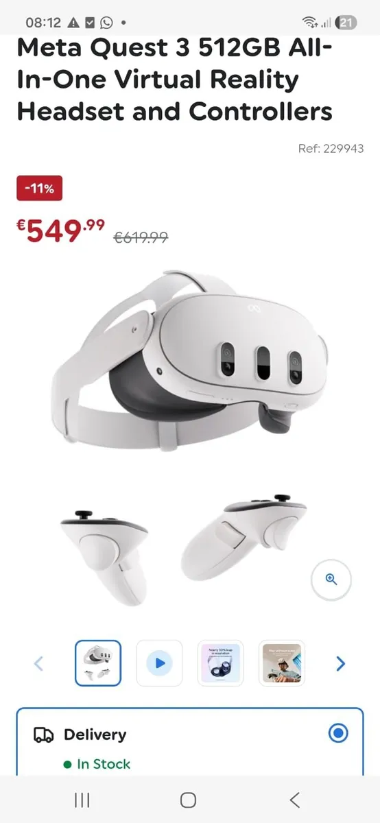 VR Meta Horizon 3 512gb