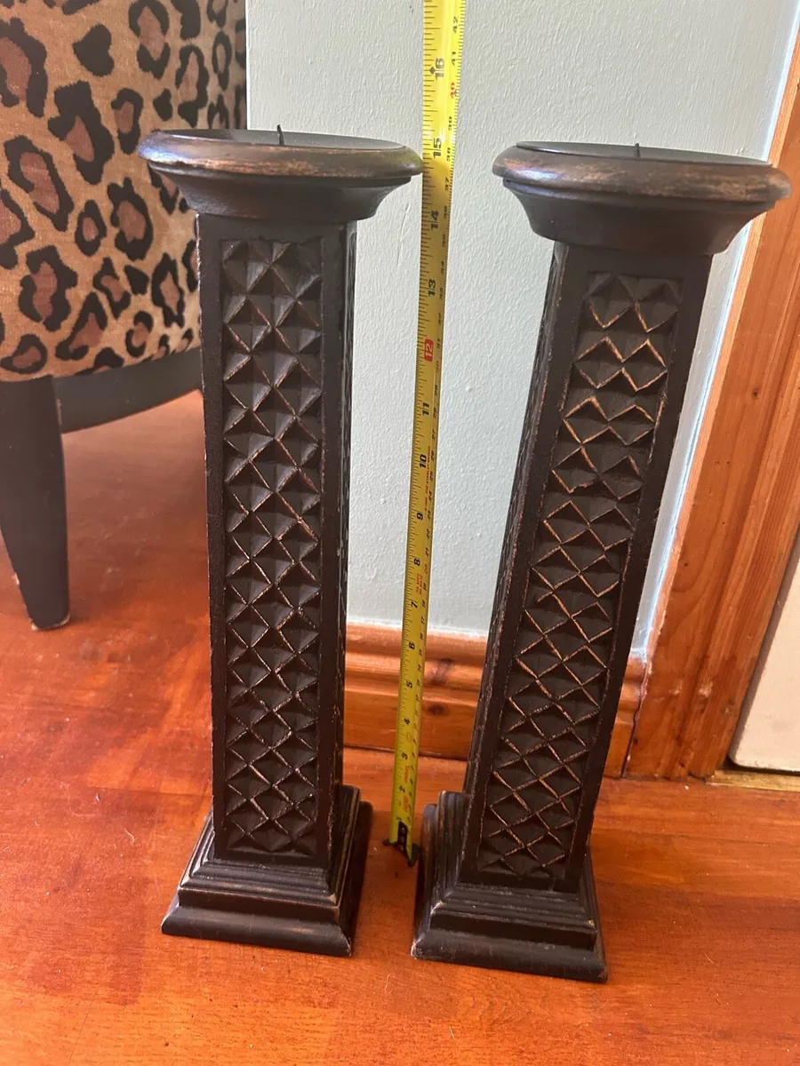 Wooden candlesticks - Image 2