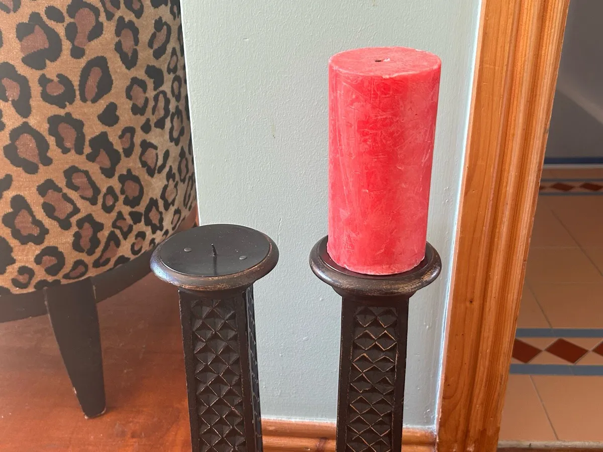 Wooden candlesticks - Image 4