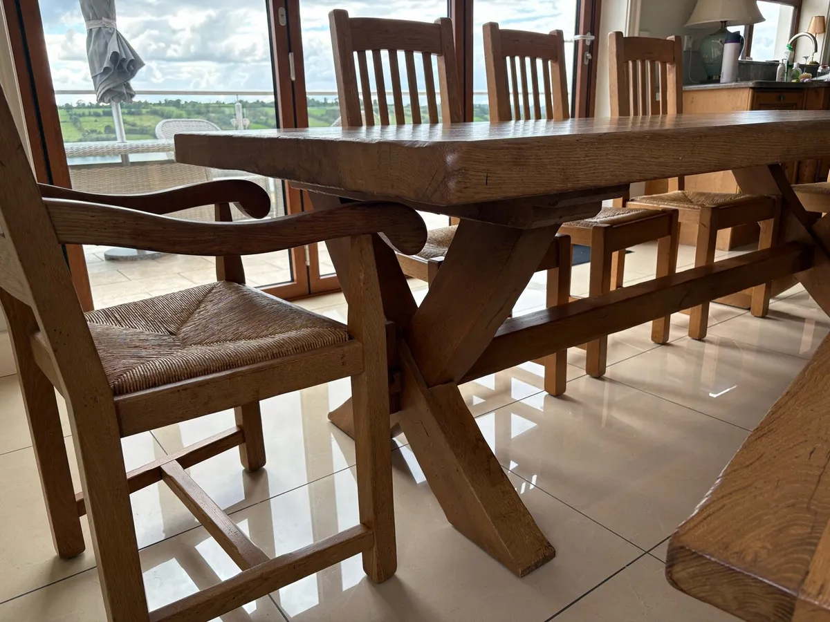 Solid oak dining/ Kitchen table - Image 2