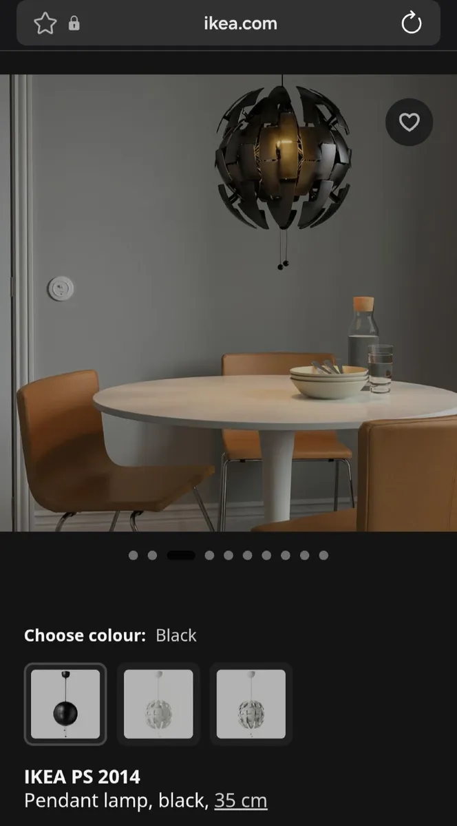 Ikea light fitting - black - Image 2