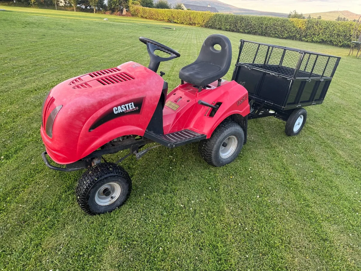 Ride on lawnmower/Lawn Tractor with 300kg trailer - Image 3