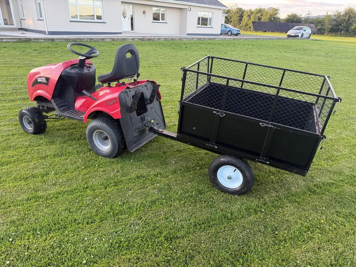 Ride on lawnmower/Lawn Tractor with 300kg trailer - Image 4
