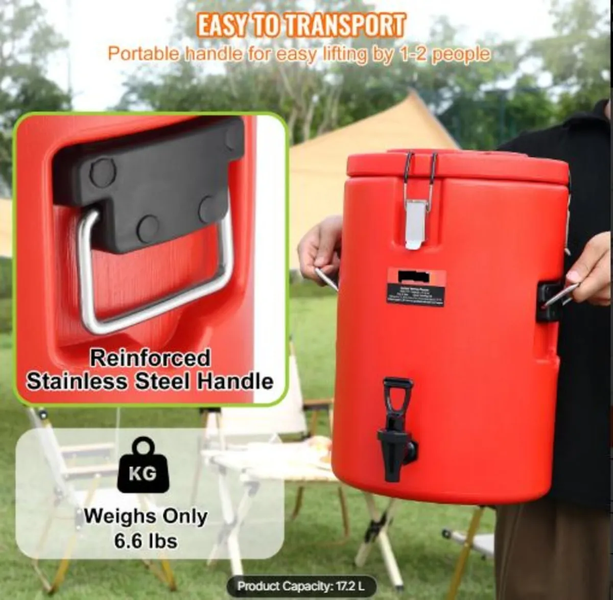 Stainless Steel Insulated Beverage Dispenser, 4.5 - Image 3
