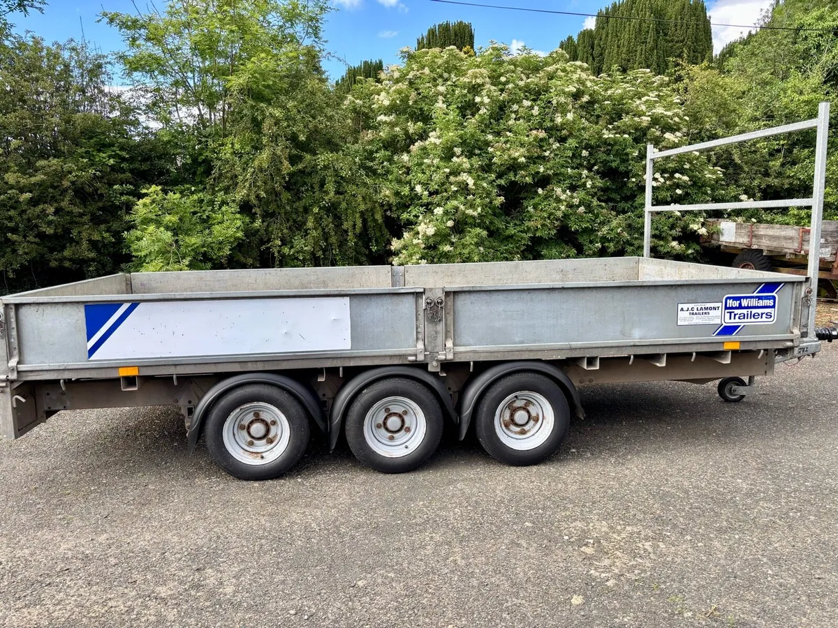 14ft IFOR WILLIAMS TRI AXLE TRAILER - Image 1