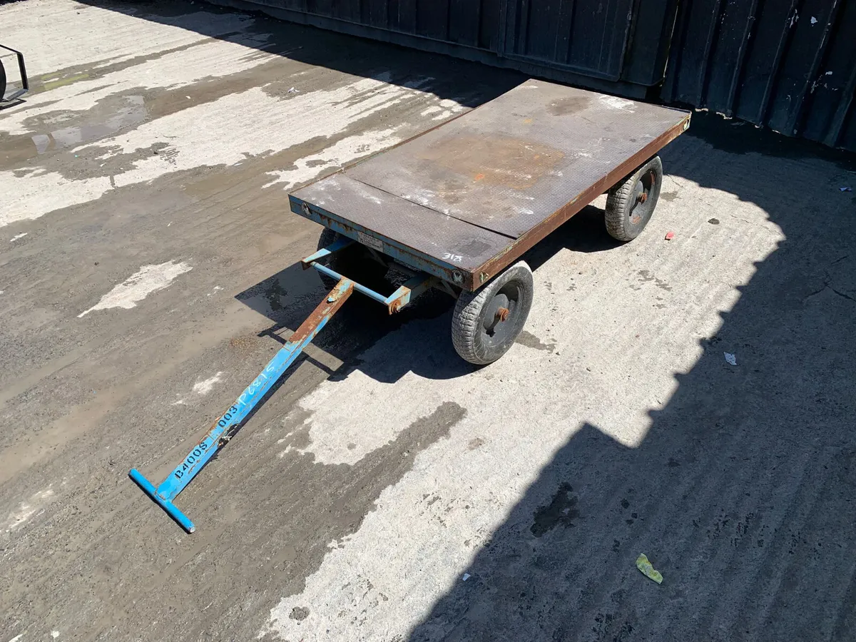 4 Wheel Flatbed Trolley - Image 3