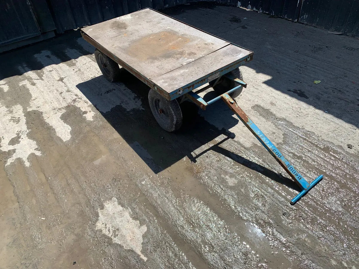 4 Wheel Flatbed Trolley - Image 1