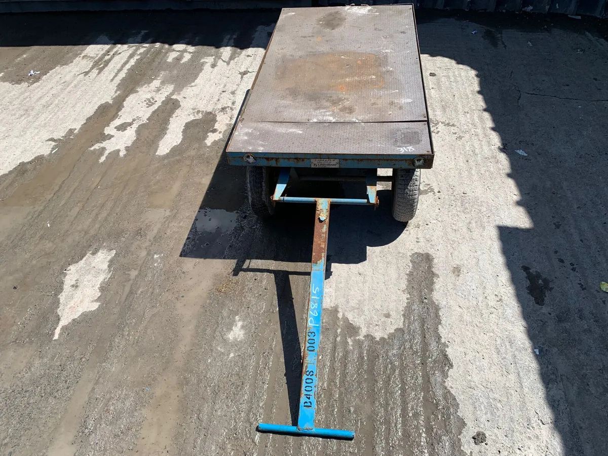 4 Wheel Flatbed Trolley - Image 2