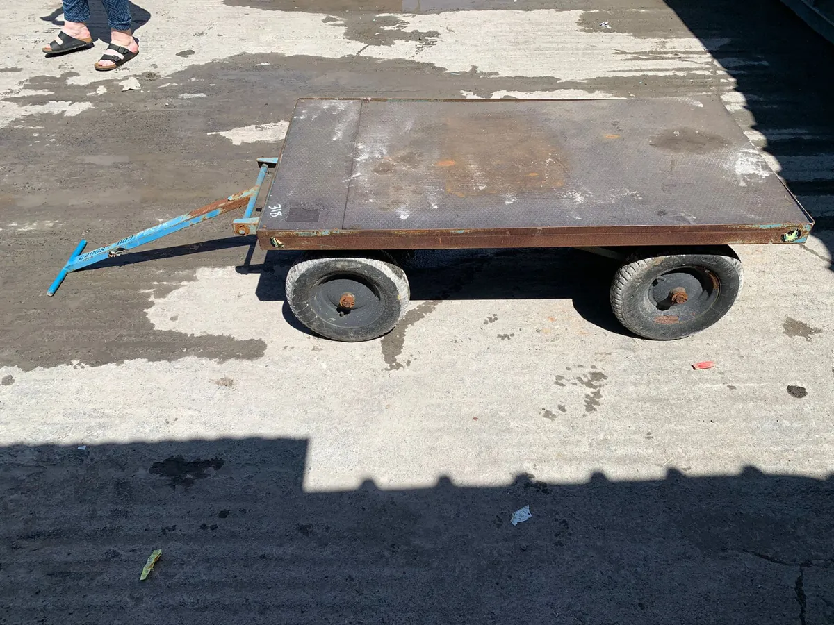 4 Wheel Flatbed Trolley - Image 4