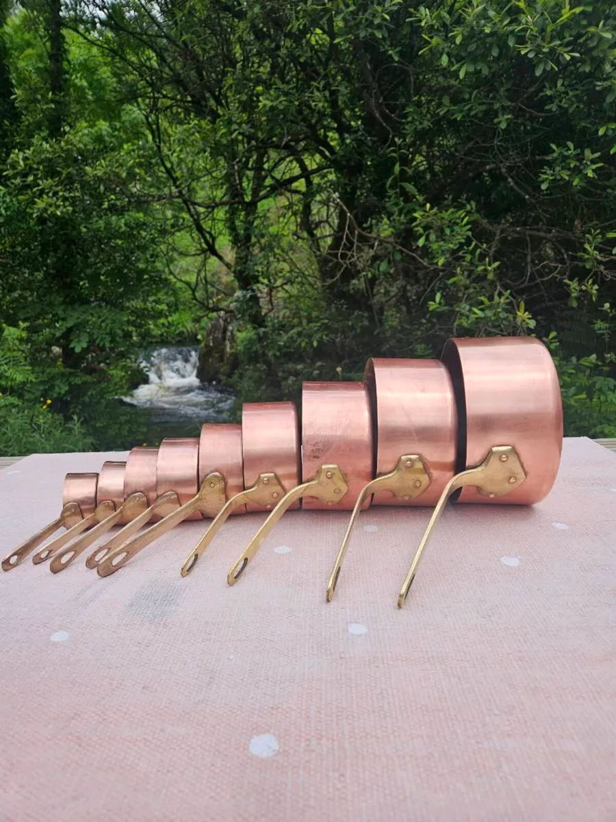 Set of 9 French Copper Pots - Nationwide Delivery - Image 1