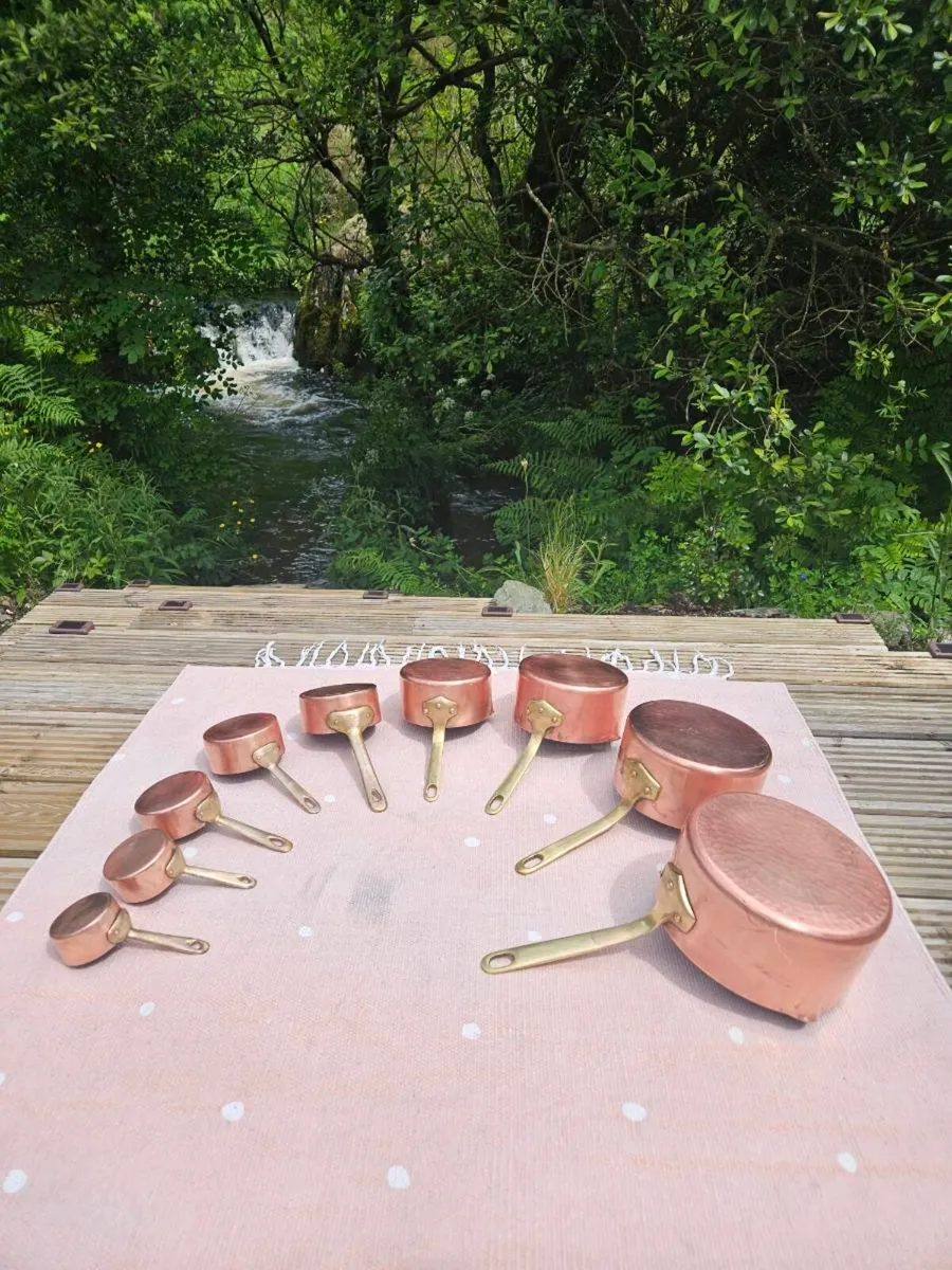 Set of 9 French Copper Pots - Nationwide Delivery - Image 2