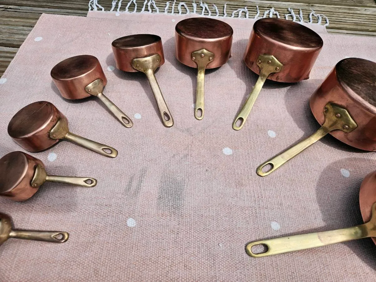 Set of 9 French Copper Pots - Nationwide Delivery - Image 4