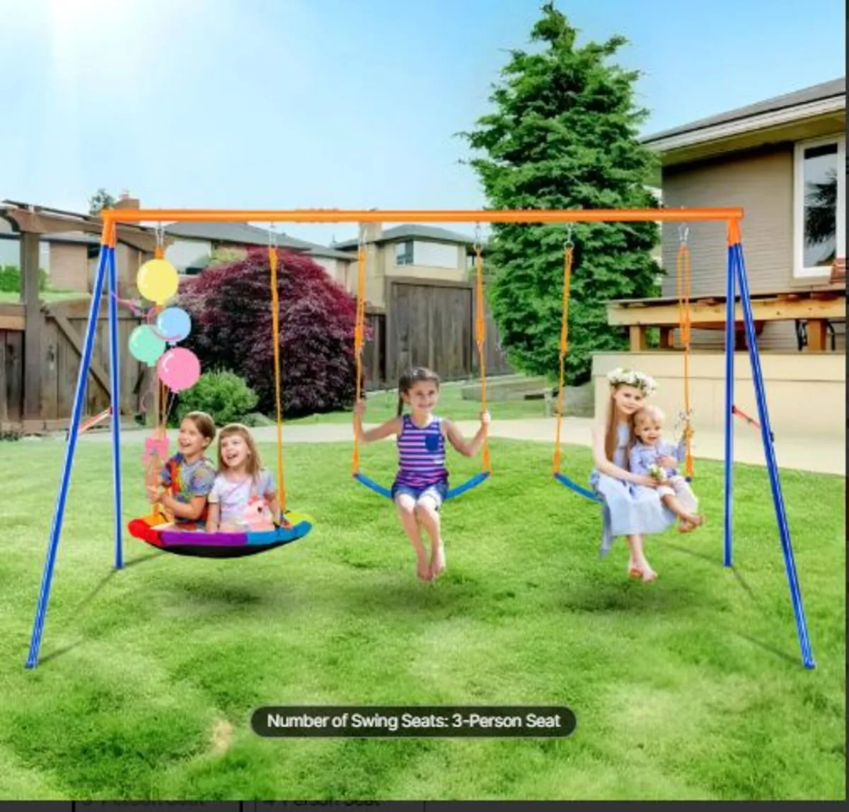 Swing Sets for Backyard, 600lbs Load Capacity - Image 1