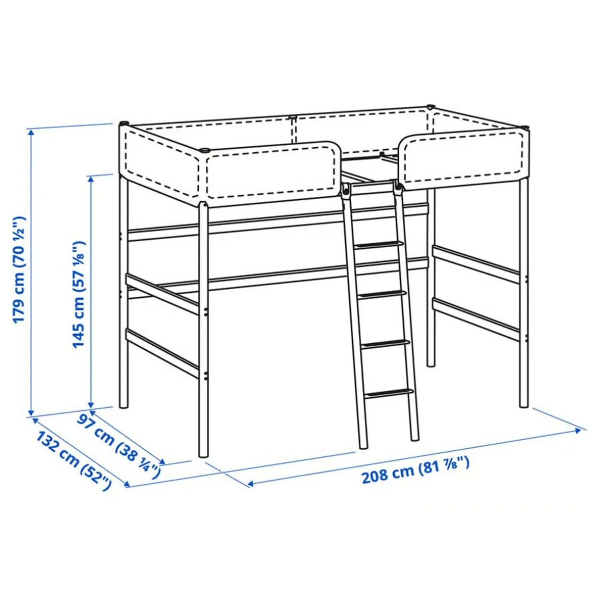 Loft bed frame - Image 3