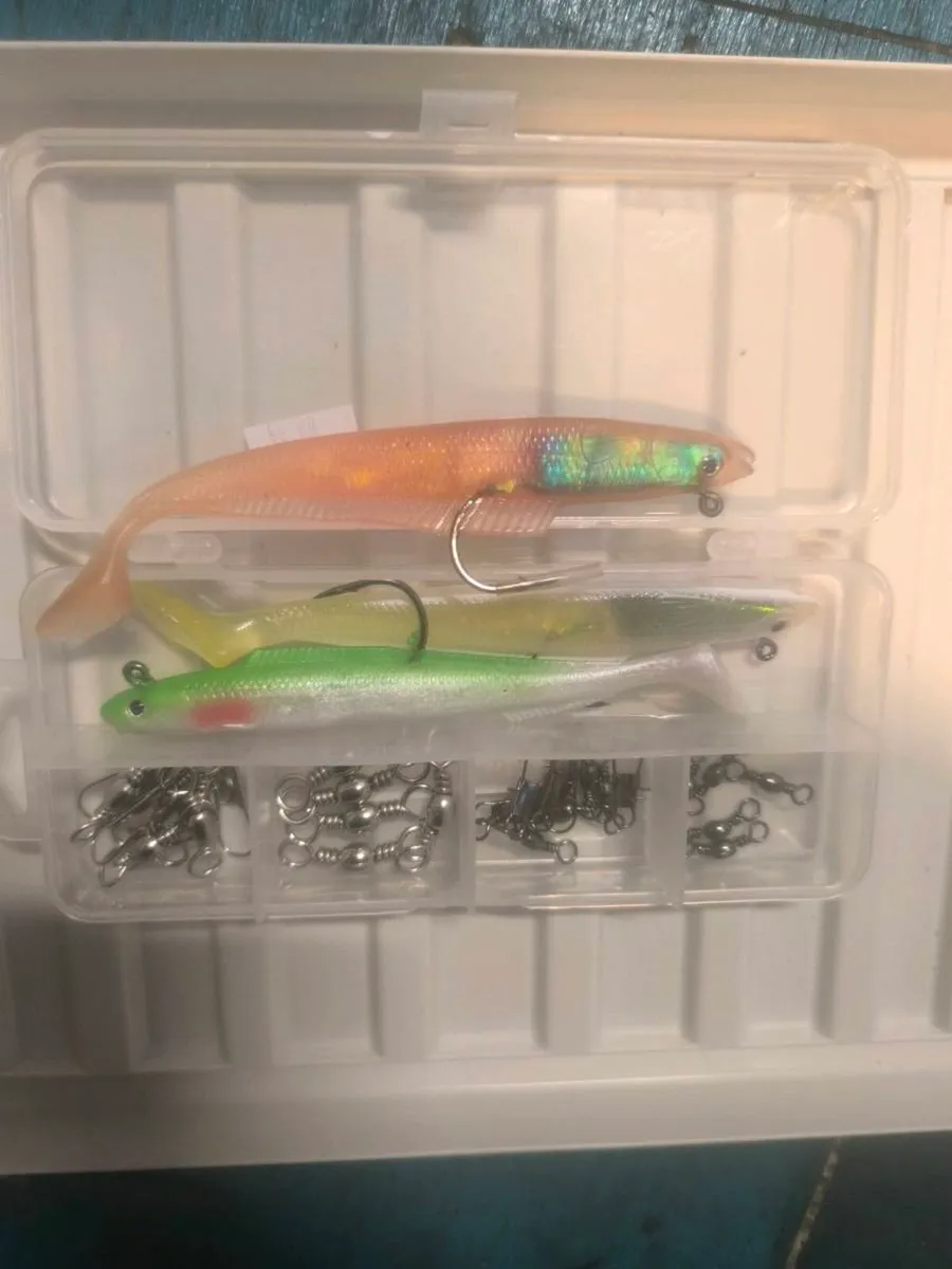 Boxed weighted sandeel lures cod Pollack ling fish - Image 1