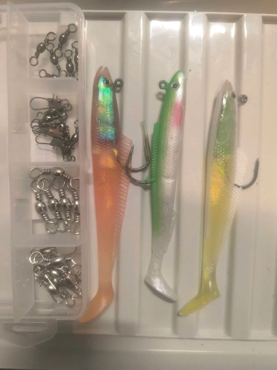 Boxed weighted sandeel lures cod Pollack ling fish - Image 2