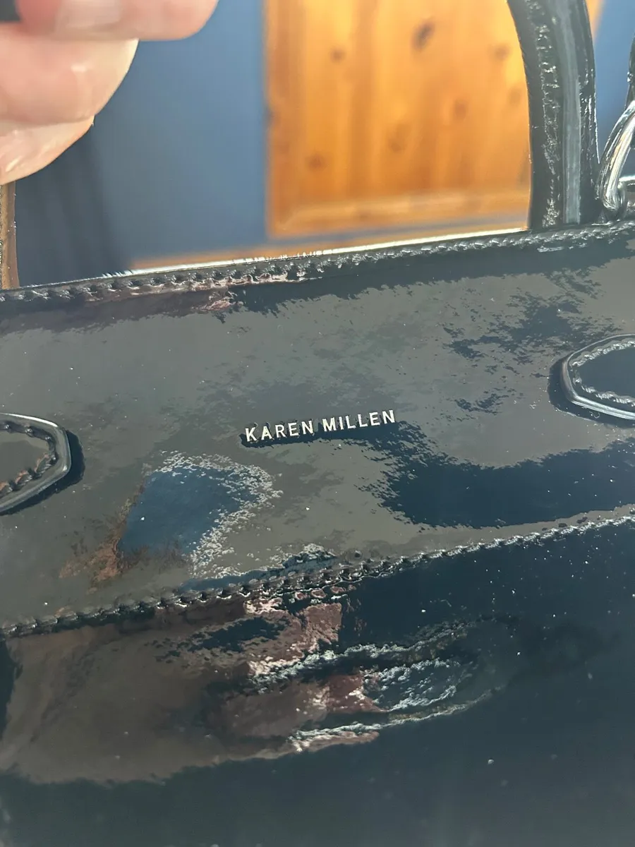 Karen Millen patent leather handbag - Image 3