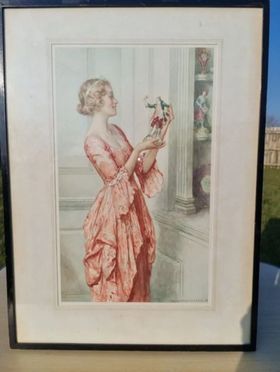 William Henry Margetson vintage watercolor - Image 2