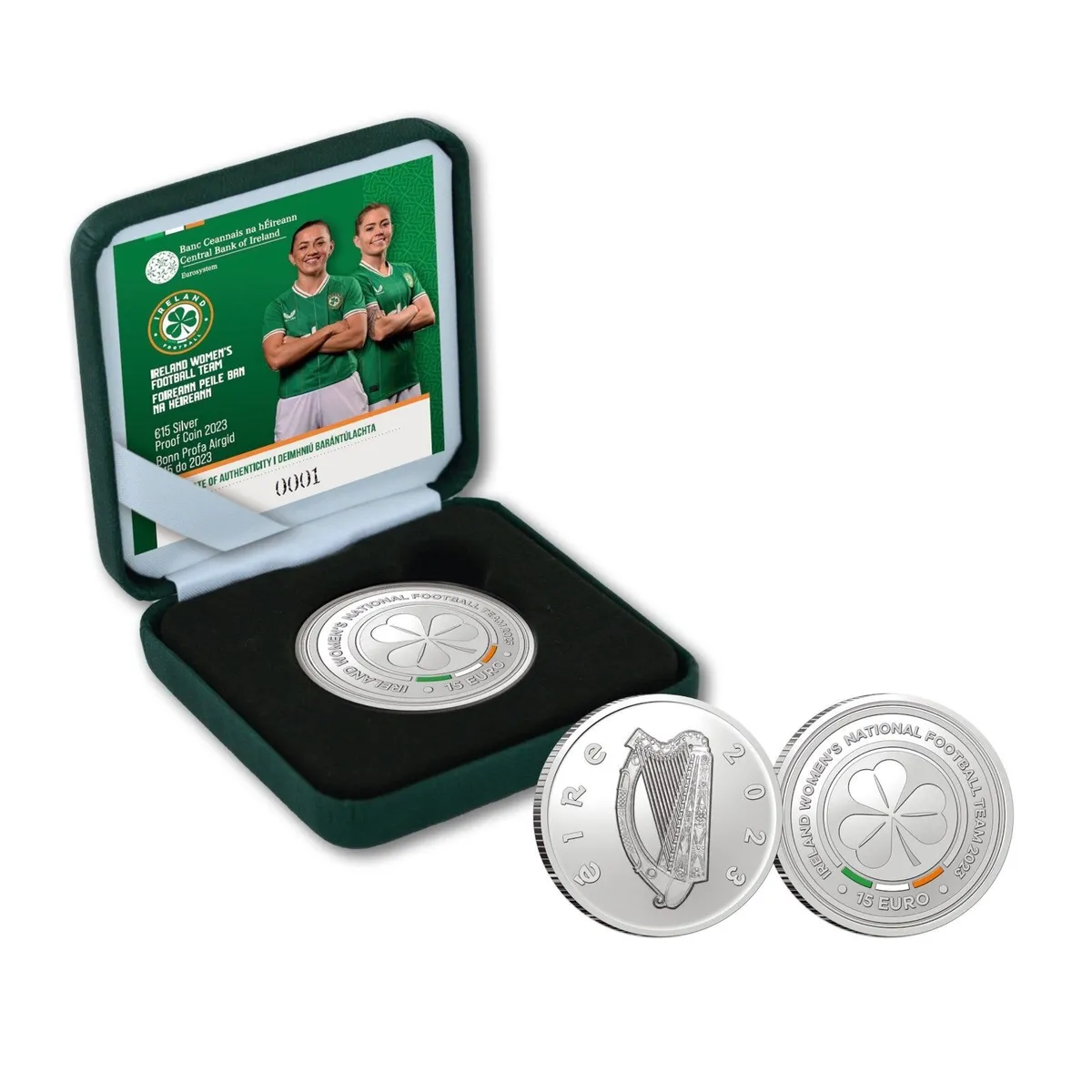 Ireland silver proof coin 2023 womens football tea - Image 2