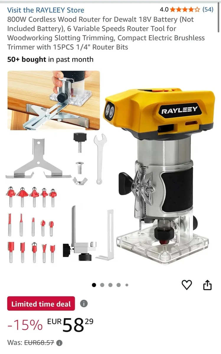 Cordless Router *BRAND NEW* DeWalt Compatible - Image 1
