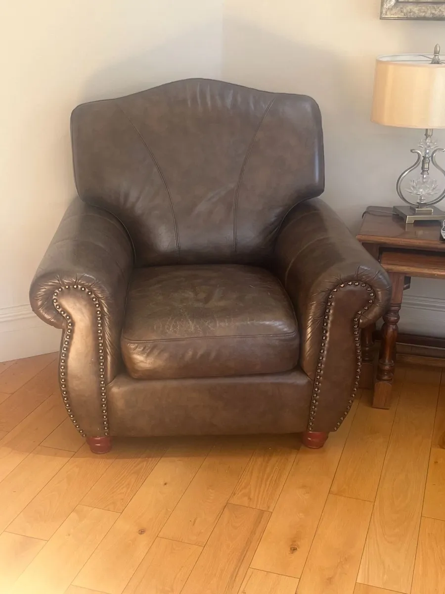 Leather sofa couch set 321 - Image 1