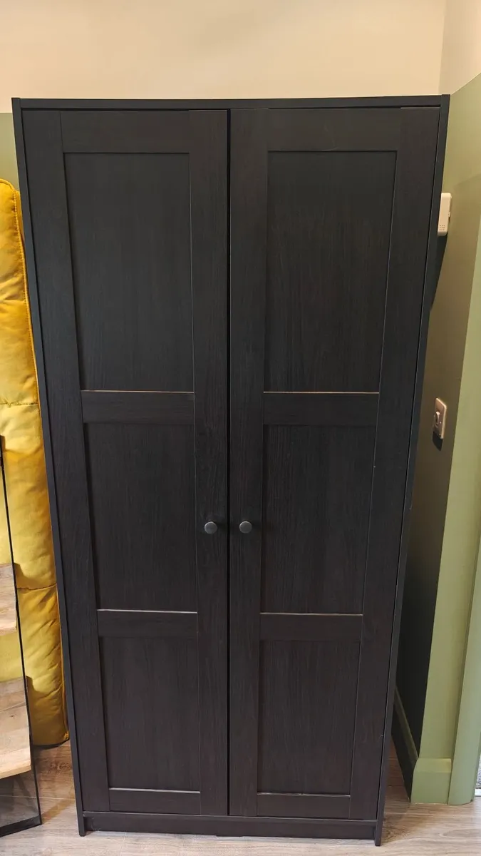 Ikea Wardrobe with 2 doors - Black - Image 3