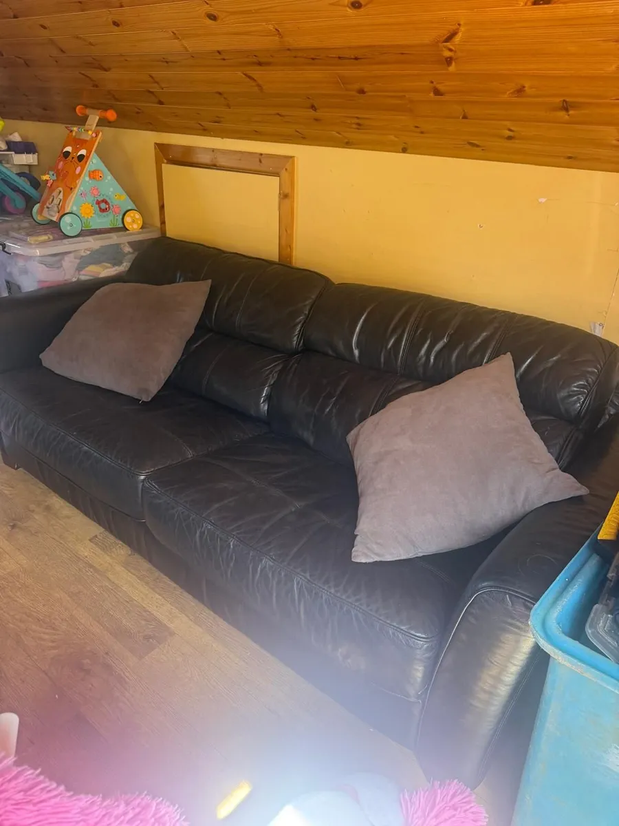 1 Seater, 2 Seater, & 3 Seater,  Leather Sofas - Image 1