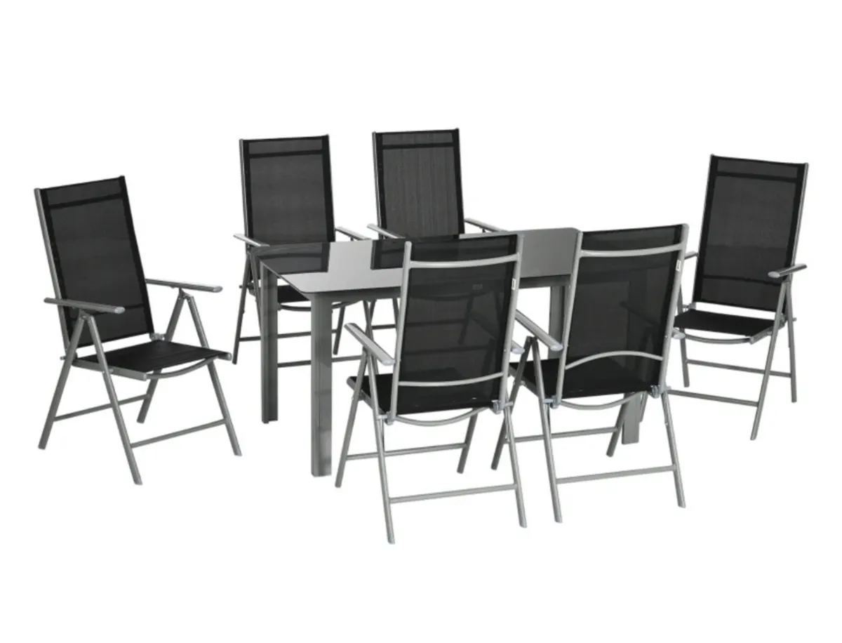 6 seater garden table and chairs - Image 1
