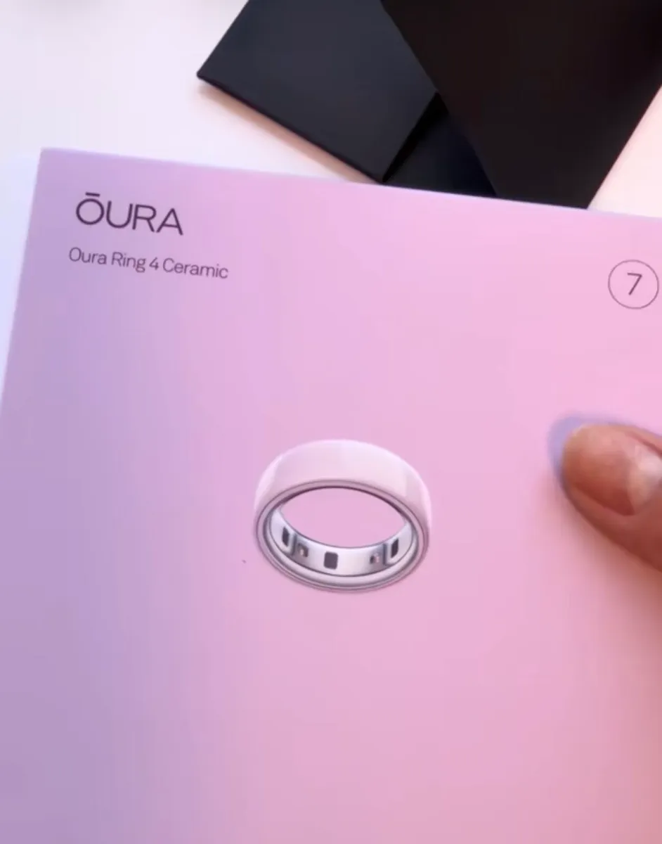 Oura ring ceramic 4 petal 7 - Image 1