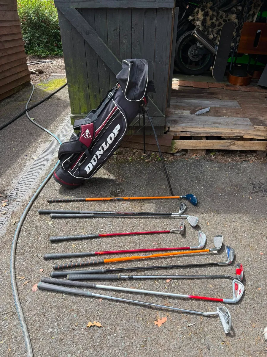 Kid's golf club set bag with stand, mixed clubs 70 - Image 1