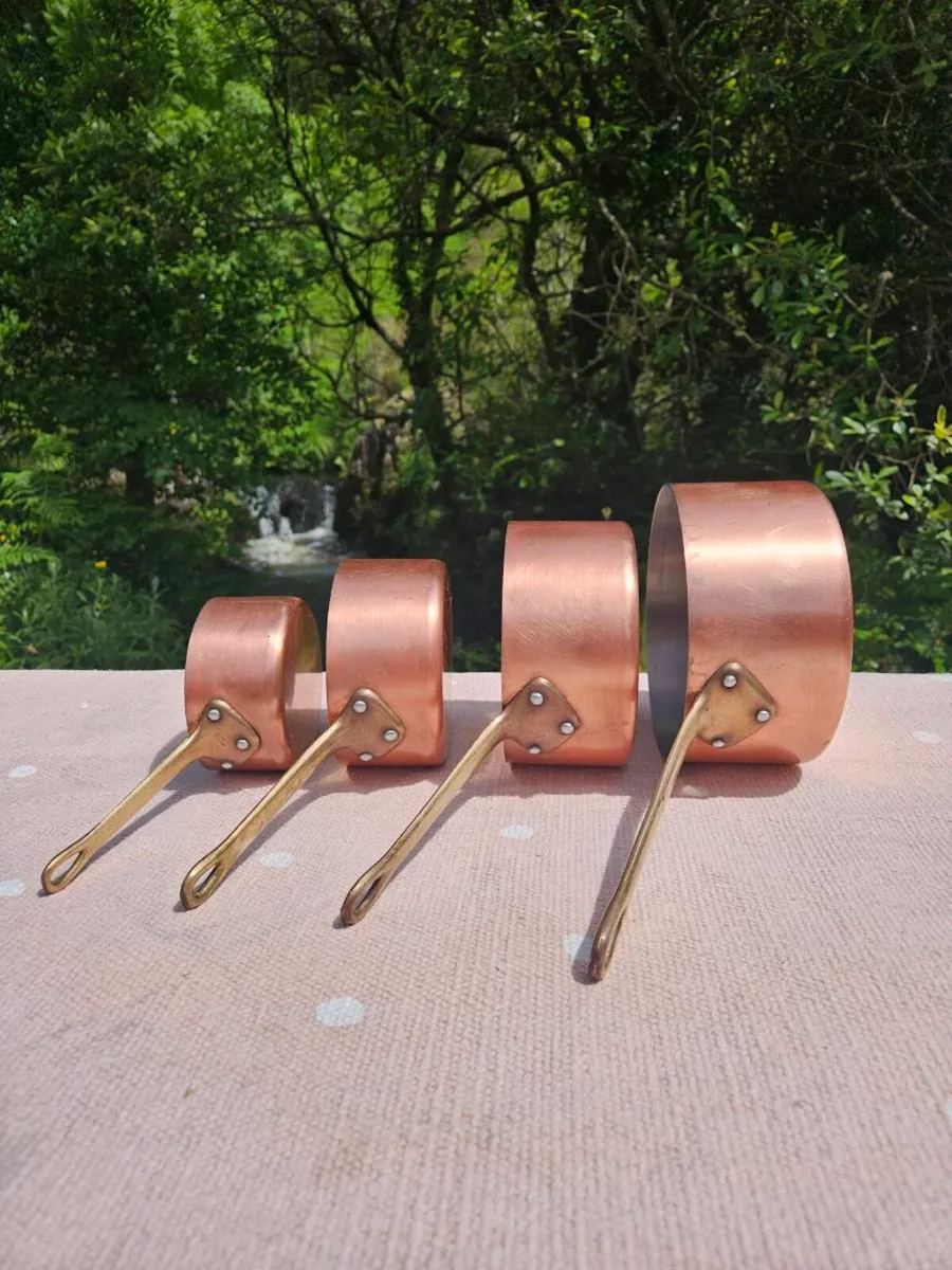 Set of 4 French Copper Pots - Nationwide Delivery - Image 1