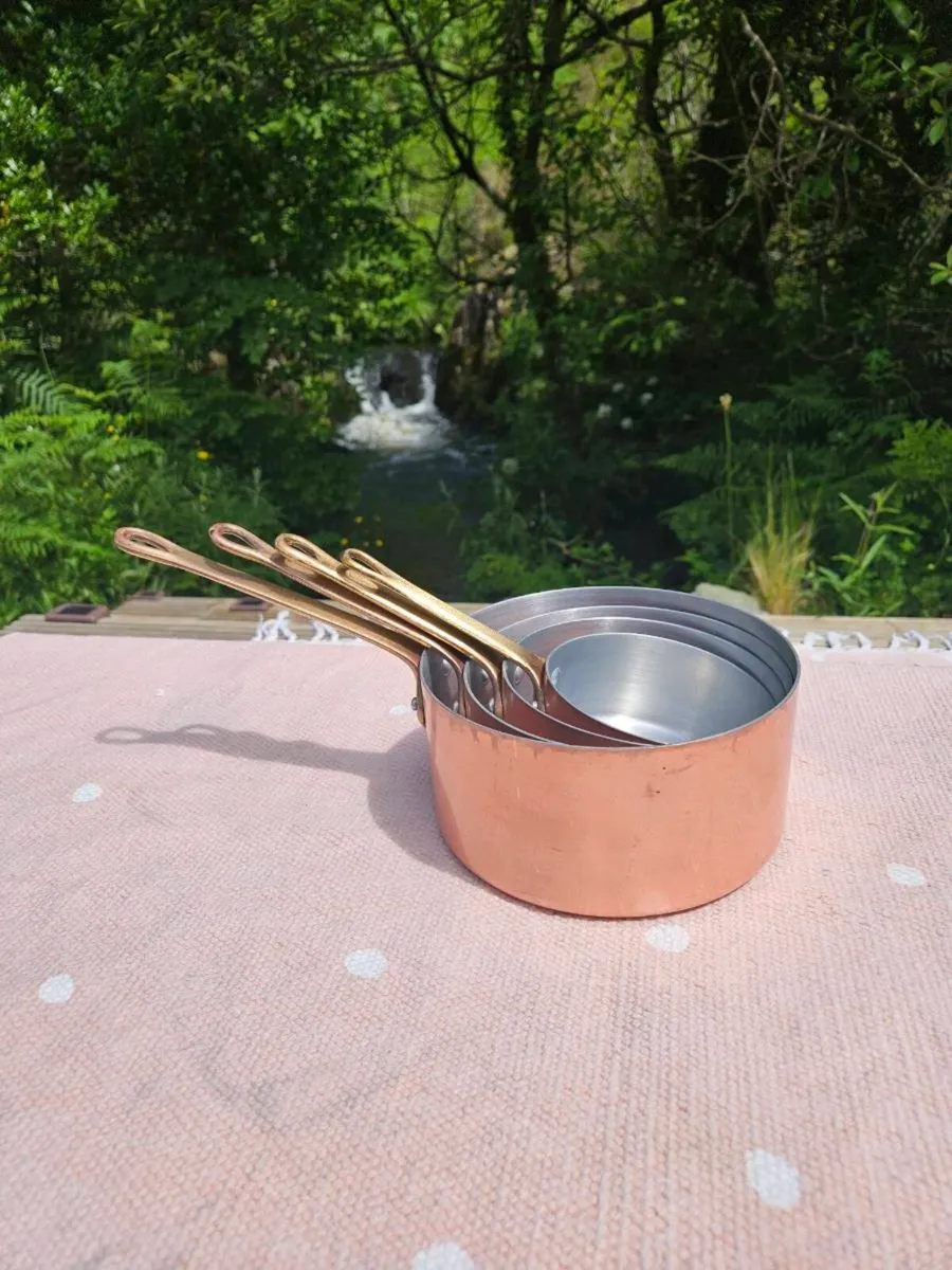 Set of 4 French Copper Pots - Nationwide Delivery - Image 4