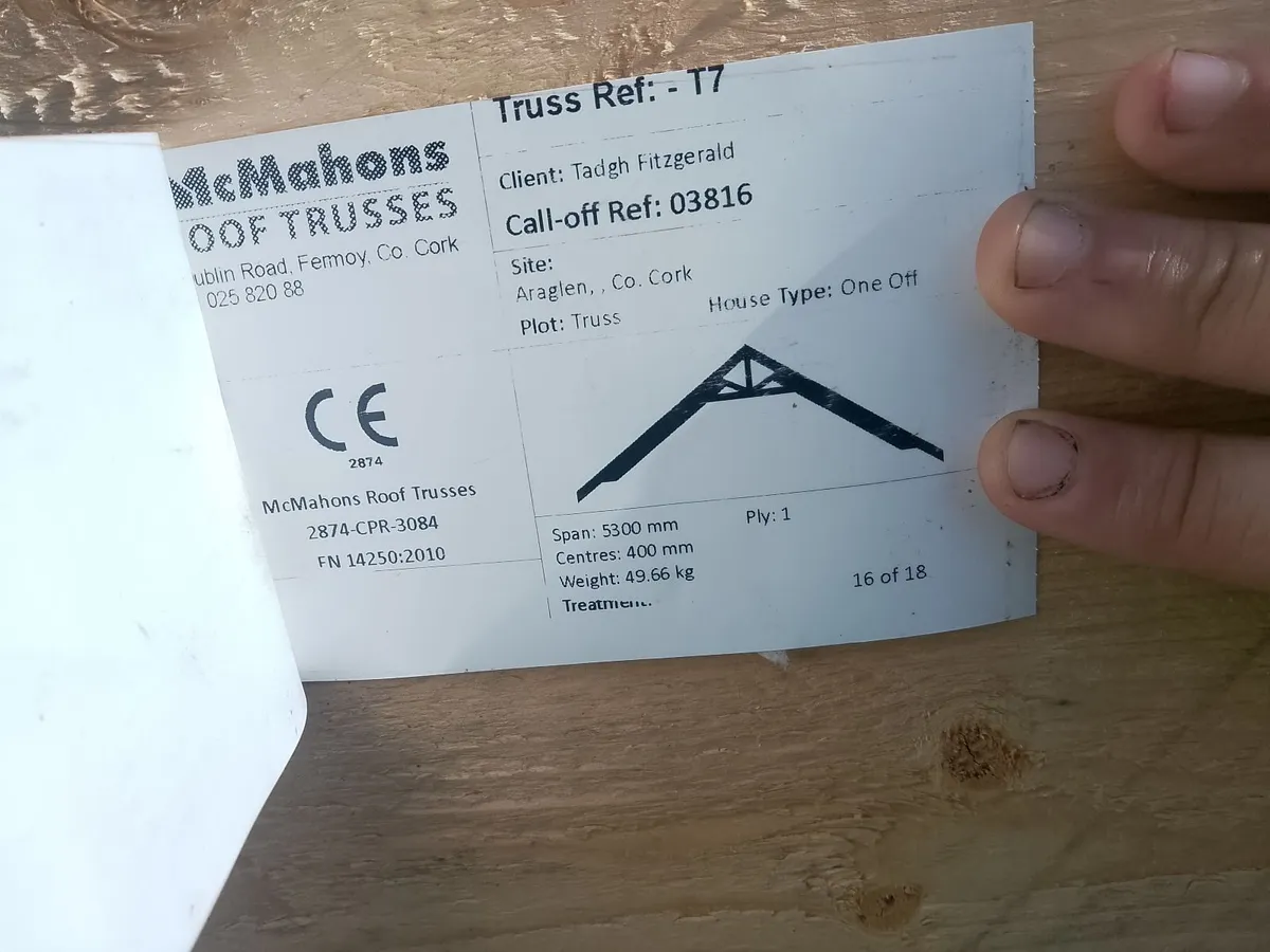 18 Vaulted Trusses Brand New - Image 2