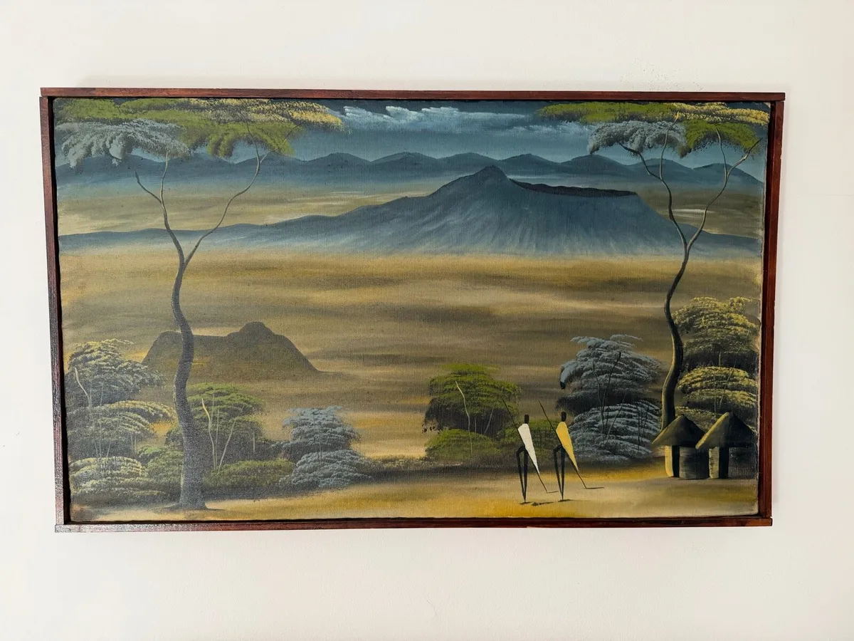 Vintage Framed Oil Painting - Image 1
