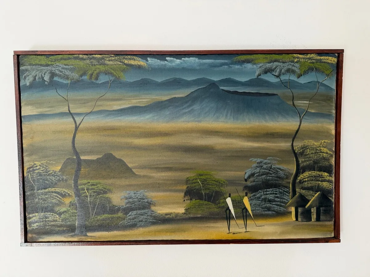 Vintage Framed Oil Painting - Image 2