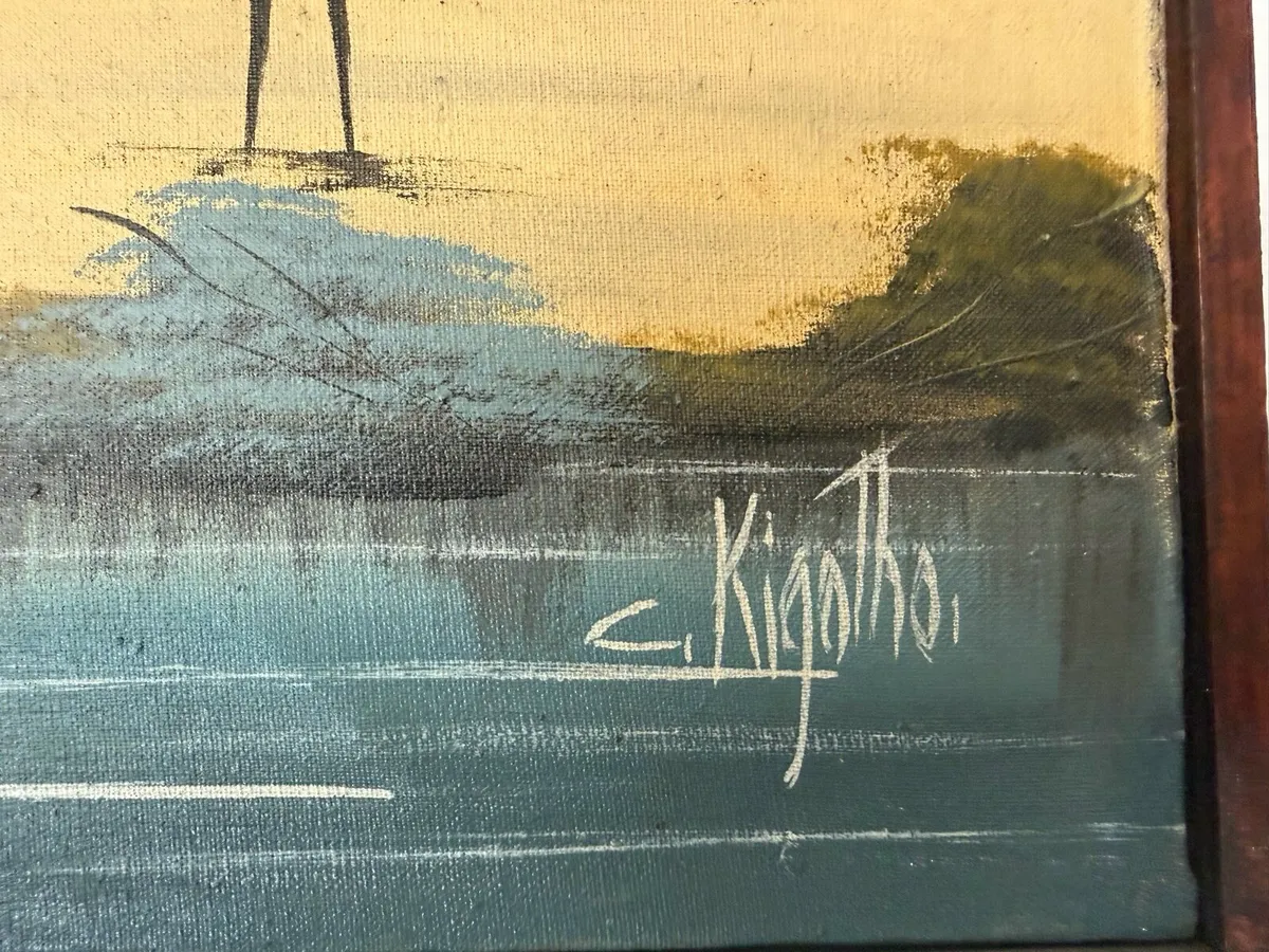 Framed Signed Oil Painting - Image 2