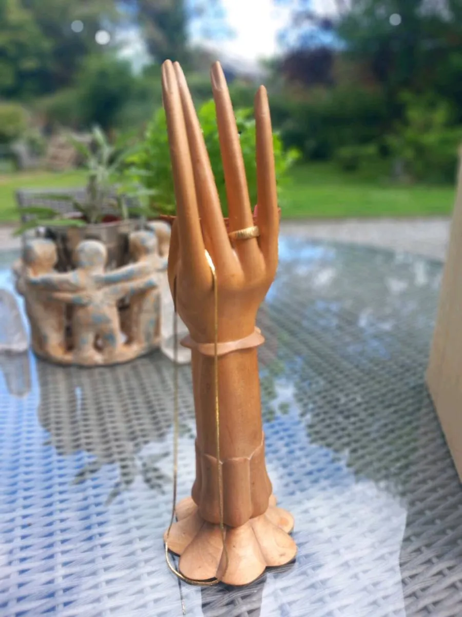Bali hand-carved wooden hand, D18 - Image 1