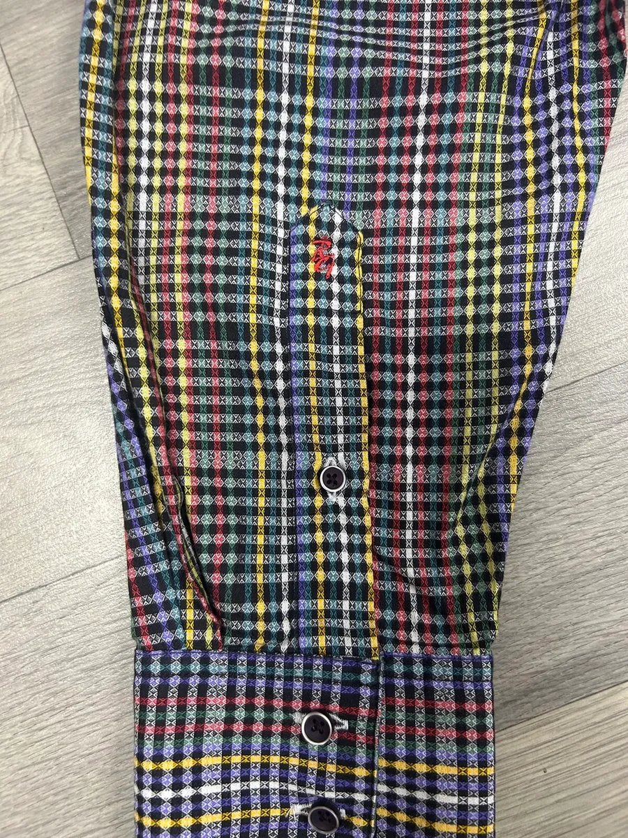 Robert Graham Cotton And Silk Check Shirt Mens XL - Image 4