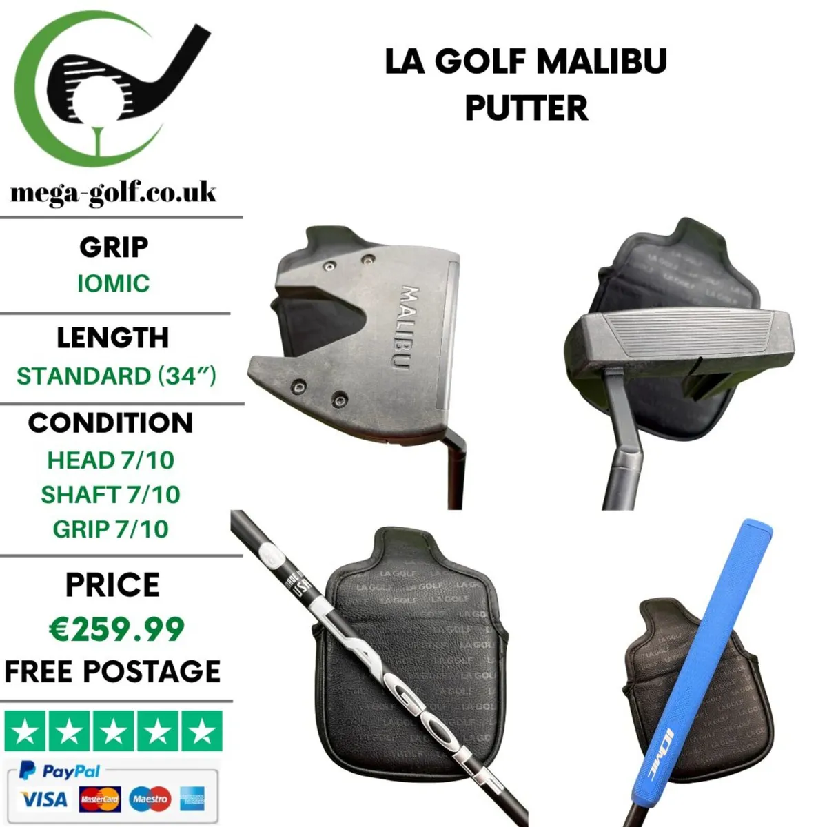 LA Golf Malibu Putter / 34'' - Image 1