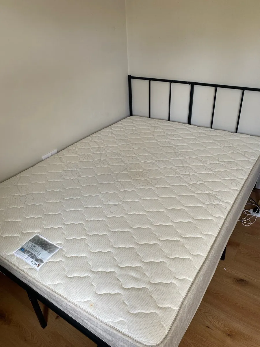 Double bed and mattress - Image 1